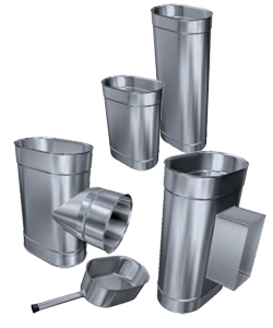 Oval chimney liner 120 x 210